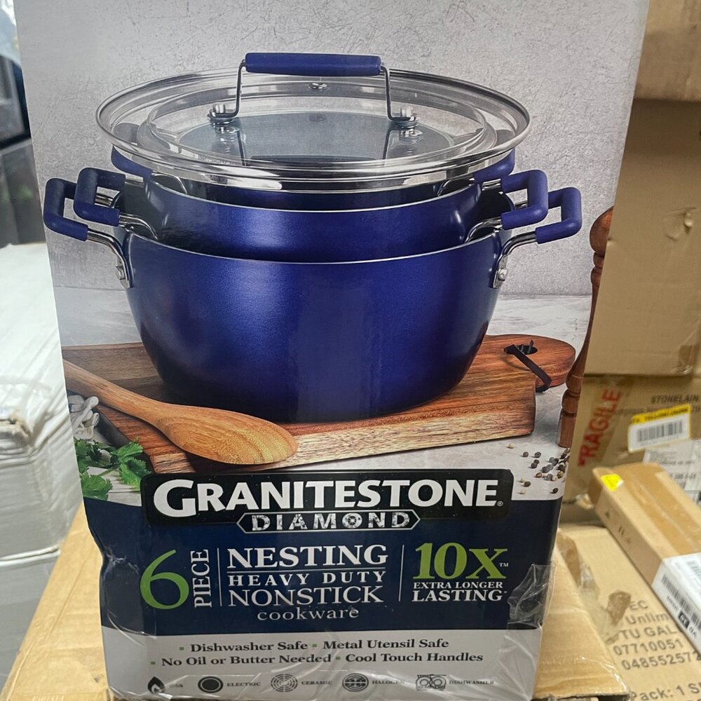 Granitestone Diamond 6-Piece Cookware Set - Picture 3 of 4